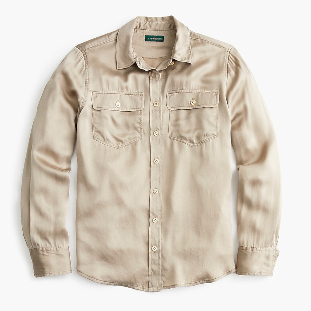 H. Crew pink Silk shirt